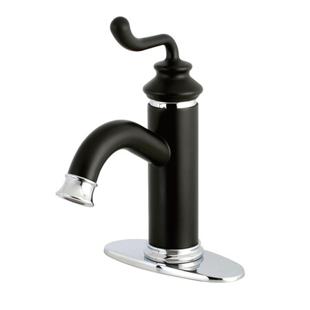 Fauceture Royale Single-Handle Monoblock Bathroom Faucet, Black/Chrome LS5417RL